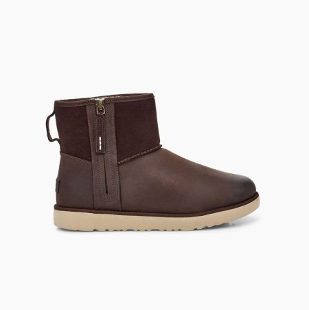 UGG Classic Mini Zip - Boots Herre - Brune (NO-D936)